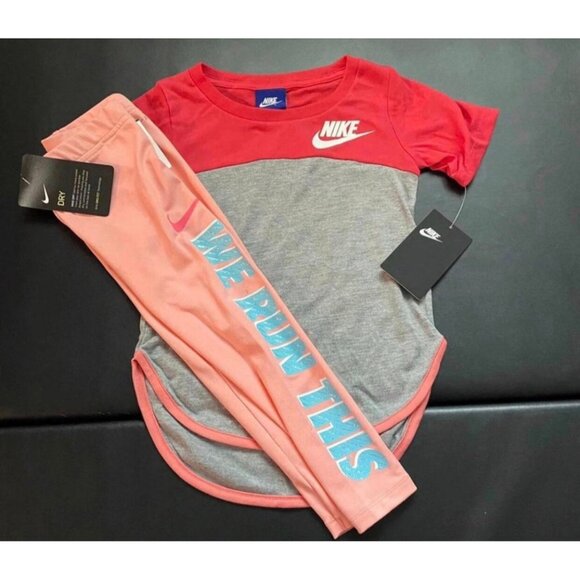 NWT Nike Glitter Leggings & Tunic Set Girls Size 4 - Picture 1 of 3